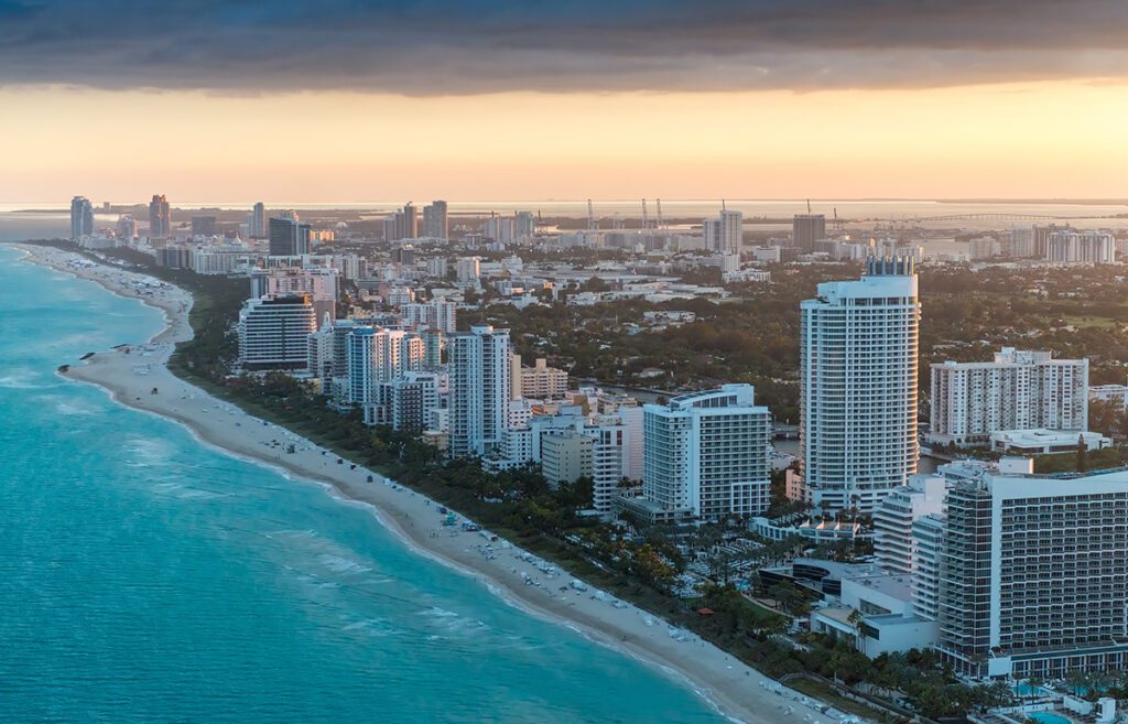 Florida city in the background.